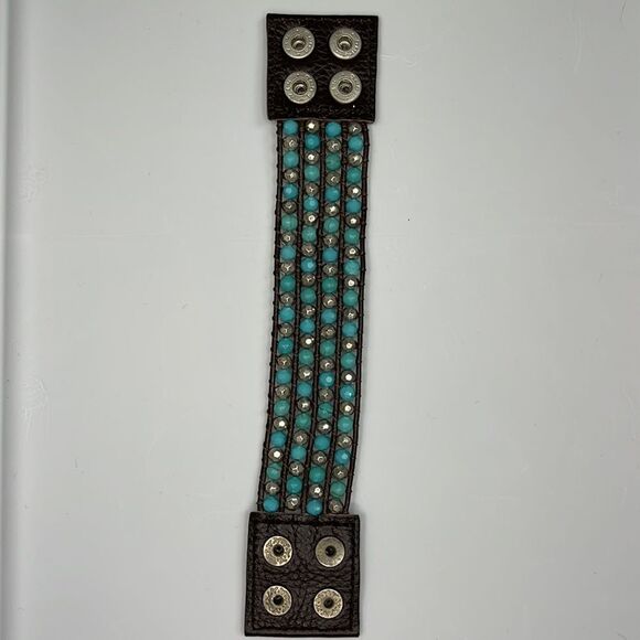 Premier Designs Beachbound Brown Leather Bracelet - Picture 5 of 8